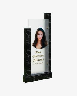 Стеклянная накладка для памятника 1000x500x10 мм